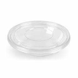 Saladier PET rond transparent avec couvercle 750 ml Diam: 22,5 cm 22,5 x 12,5 x 5 cm - 25 unités