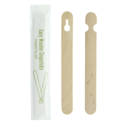 Baguette bois pour débutant emballée par paire  15 cm - 100 unités