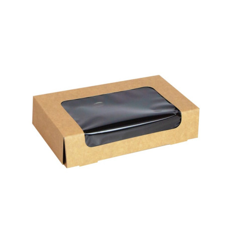 Boîte sushi avec fenêtre antibuée pour 12-14 pieces 179x106mm H40mm - 50 unités
