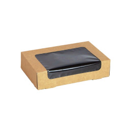 Boîte sushi avec fenêtre antibuée pour 15 pieces 190x120mm H45mm - 50 unités