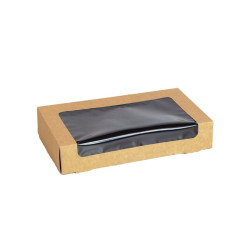Boîte sushi avec fenêtre antibuée pour 24 pieces 240x135mm H45mm - 50 unités