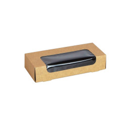 Boîte sushi avec fenêtre antibuée pour 6-8 pieces 167x72mm H35mm - 50 unités