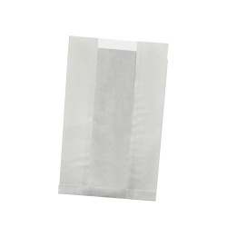 Sac fenêtre en papier blanc ingraissable  - 28 cm x 18 cm x 8 cm - 1000 unités