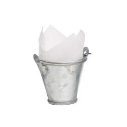 Seau en métal avec anse 30 ml Diam: 4,9 cm 4,9 x 4 cm - 24 unités