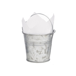 Seau en métal avec anse 200 ml Diam: 8 cm 8 x 6 x 7,5 cm - 24 unités