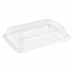 Couvercle PET transparent  - 14,1 cm x 9,9 cm x 0,7 cm - 50 unités