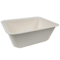 Barquette scellable pulpe laminée PLA 1200 ml 19 x 13,7 x 7 cm - 100 unités