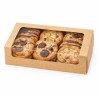 Boite carton kraft laminé à fenêtre 19 x 11,3 x 4,4 cm - 50 unités