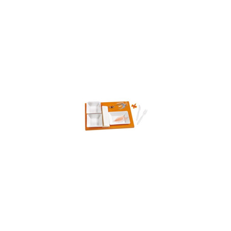 Insert carton orange pour vaisselle "Scandinavie" 41 x 27 x 2,5 cm - 25 unités
