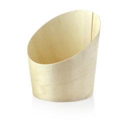 Tube bois coupe oblique 270 ml Diam: 9,5 cm 9,5 x 10,2 cm - 25 unités
