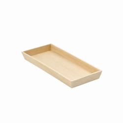 Plateau repas bois rectangulaire "Noa" 39 x 15 x 4 cm - 10 unités