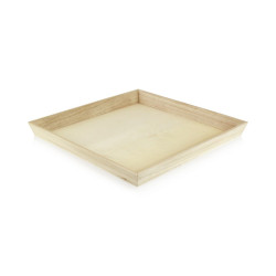 Plateau repas bois carré "Noa" 31 x 31 x 4 cm - 10 unités
