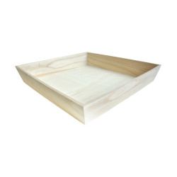 Plateau repas bois carré "Noa" 39 x 39 x 6,6 cm - 10 unités
