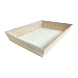 Plateau repas bois rectangulaire "Noa" 39 x 29 x 6,5 cm - 10 unités