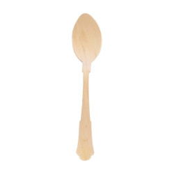 Cuillère en bois "Baroque" 19,4 cm - 100 unités