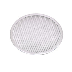 Grille à pizza ronde aluminium à fond ajouré Ø254mm H4 mm - 12 unités
