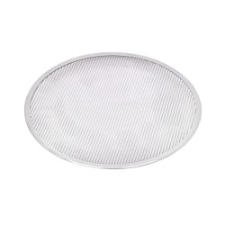 Grille à pizza ronde aluminium à fond ajouré Ø406,4mm H4 mm - 12 unités