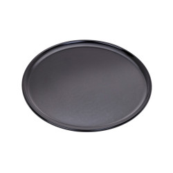 Plateau/assiette noir pour pizza en aluminium anodisé Ø254mm H8 mm - 12 unités