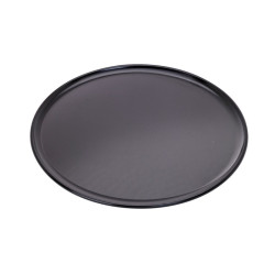 plateau/assiette noir pour pizza en aluminium anodisé Ø305mm H8 mm - 12 unités