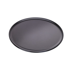 Plateau/assiette noir pour pizza en aluminium anodisé  Ø330,2mm H8 mm - 12 unités
