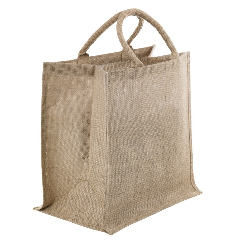 Sac cabas en jute brun 370x230mm H360mm - 5 unités