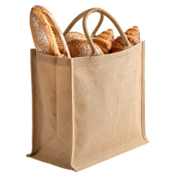 Sac cabas en jute brun 370x230mm H360mm - 5 unités