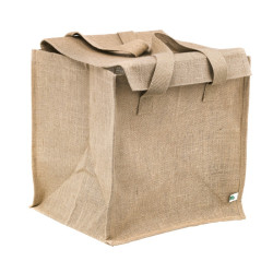 Sac cabas en jute brun 380x330mm H380mm - 10 unités
