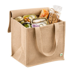 Sac cabas en jute brun 380x330mm H380mm - 10 unités