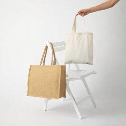 Sac cabas en jute brun 380x330mm H380mm - 10 unités
