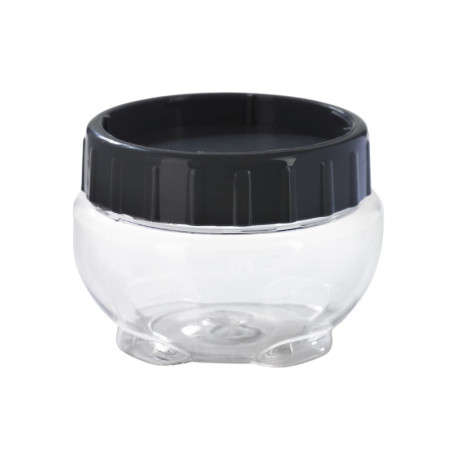 Bokolock 430 ml pet avec couvercle gris 100x70mm - 36 unités