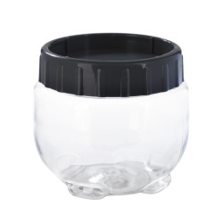 Bokolock 550 ml pet avec couvercle gris 100x90mm - 36 unités