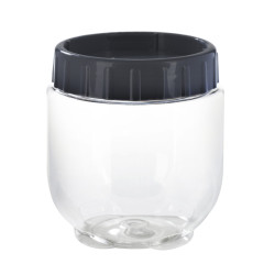Bokolock pot 750 ml pet avec couvercle gris 100x110mm - 24 unités