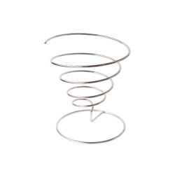 Support inox forme de cône spirale Diam: 13 cm 13,5 x 11,9 x 13,7 cm - 6 unités