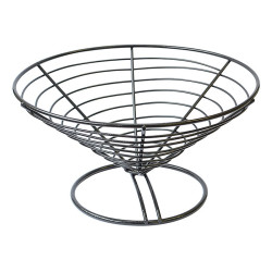 Panier evasé métal noir Diam: 23 cm 23 x 12,5 cm - 6 unités