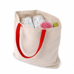 Tote bag à anses rouges  10x350mm H420mm - 20 unités