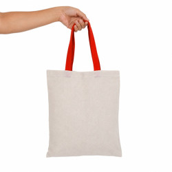 Tote bag à anses rouges  10x350mm H420mm - 20 unités