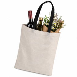Tote bag à anses noires  10x380mm H450mm - 20 unités