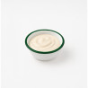 Enamel bol profond acier emaillé blanche /bord vert  470ml - diam.140mm h70mm - 12 unités