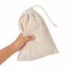 Sac en filet coton naturel avec fermeture en cordelette 300mm H340mm - 50 unités