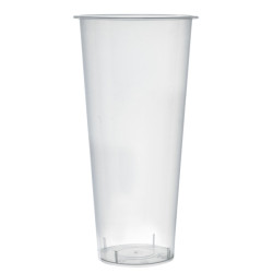 Verre Bubble tea en PP injecté transparent  H178mm 650ml x25pcs
