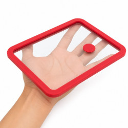 Couvercle GN 1/8 verre trempé et silicone avec 2 bouchons silicone  160,5x131mm H17mm - 6 unités