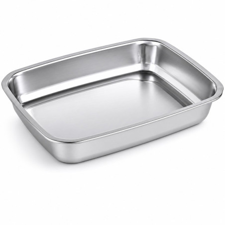 Barquettes inox scellables GN 1/2 325x265mm H52mm - 6 unités