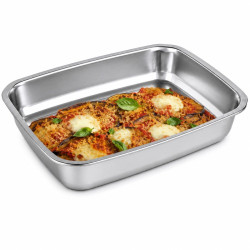 Barquettes inox scellables GN 1/2 325x265mm H52mm - 6 unités