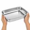 Barquettes inox scellables GN 1/2 325x265mm H52mm - 6 unités