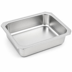 Barquette inox scellable GN 1/4 265x160mm H50mm - 6 unités