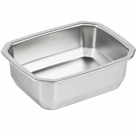 Barquettes inox scellables GN 1/8 160x130mm H45mm - 6 unités