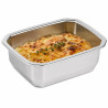 Barquettes inox scellables GN 1/8 160x130mm H45mm - 6 unités