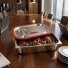 Couvercle 1/2 silicone inox 325x265mm H15mm - 6 unités