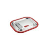Couvercle 1/3 silicone inox 325x176mm H15mm - 6 unités