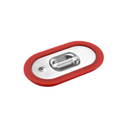 Couvercle 1/9 silicone inox 176x108mm H15mm - 6 unités